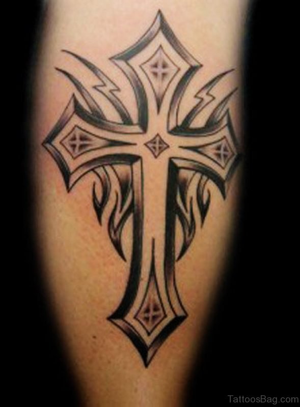 Black Cross Tattoo Design