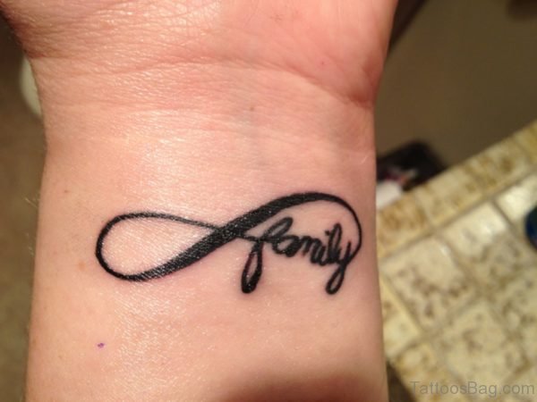 Black Family Tattoo On Wrist