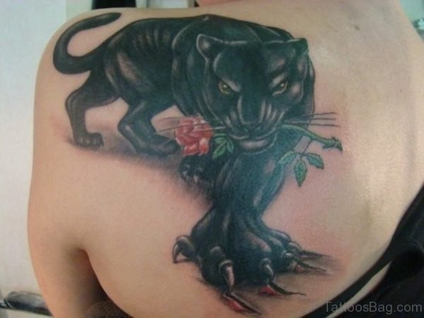 Black Panther Shoulder Tattoo