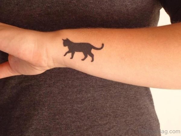 Black Tiger Tattoo On Wrist