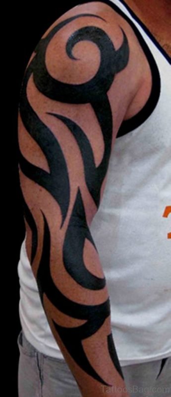 Black Tribal Tattoo Design 