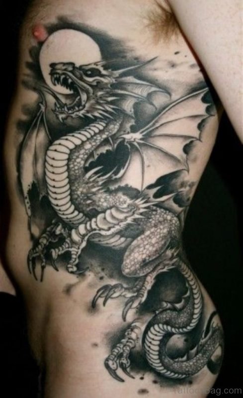 Blacklight Dragon Tattoo