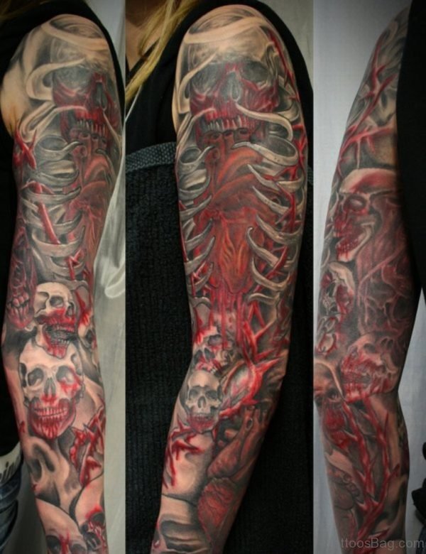 Bloody Skulls Tattoo
