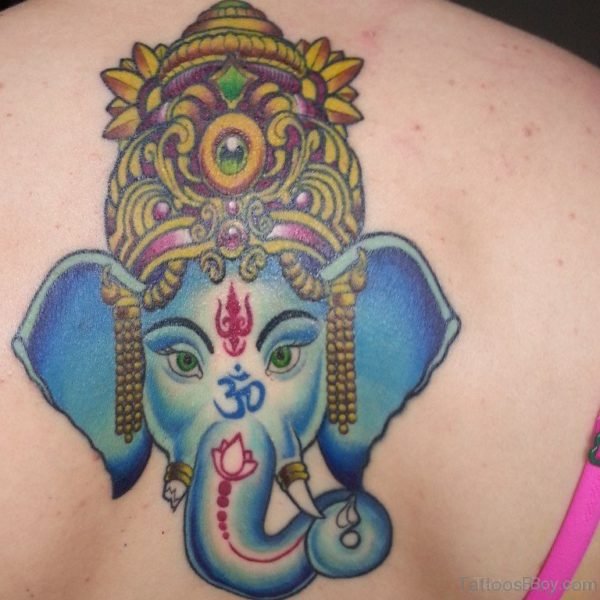 Blue Ganesha Tattoo 