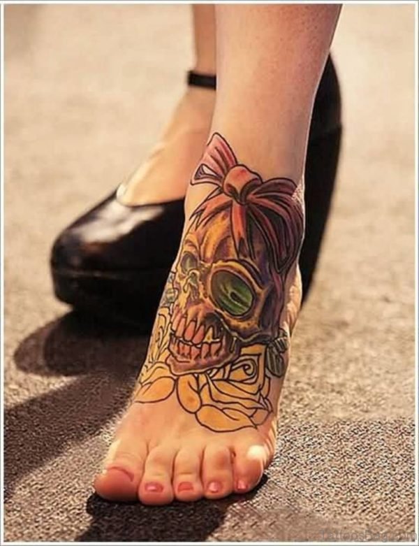 28 Nice Skull Tattoos On Ankle