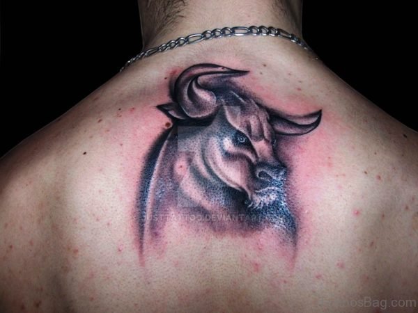 Brilliant Bull Tattoo On Back