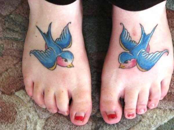 Brilliant Dove Tattoos On Foots