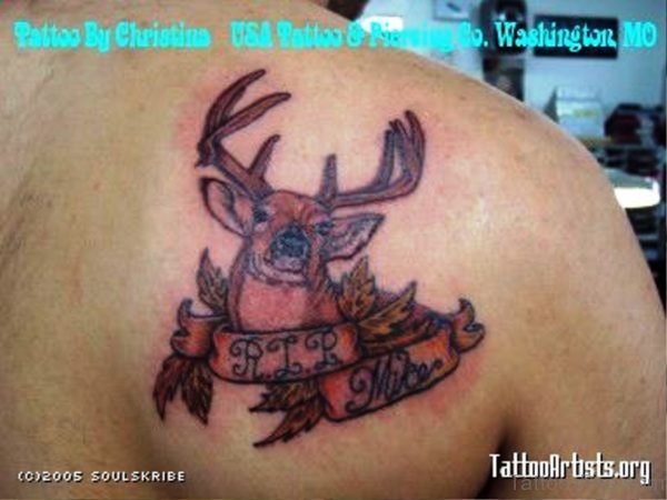 Buck Tattoo On Shoulder Picture