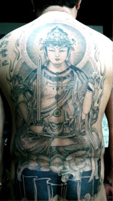 Buddha With Sword On Back