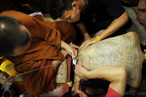 Buddhist Script Tattoo Design