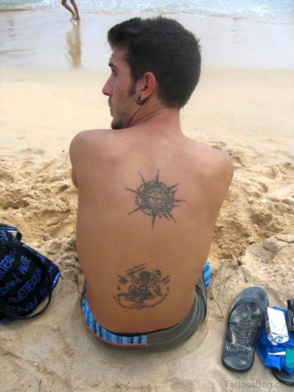 Buddhist Symbol Tattoo For Back