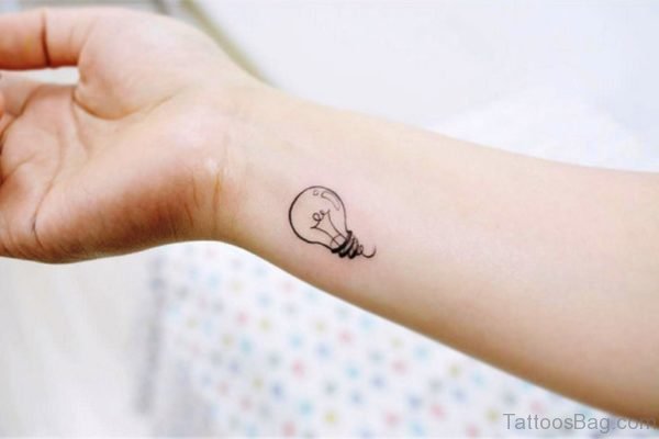 Bulb Tattoo On Wrist