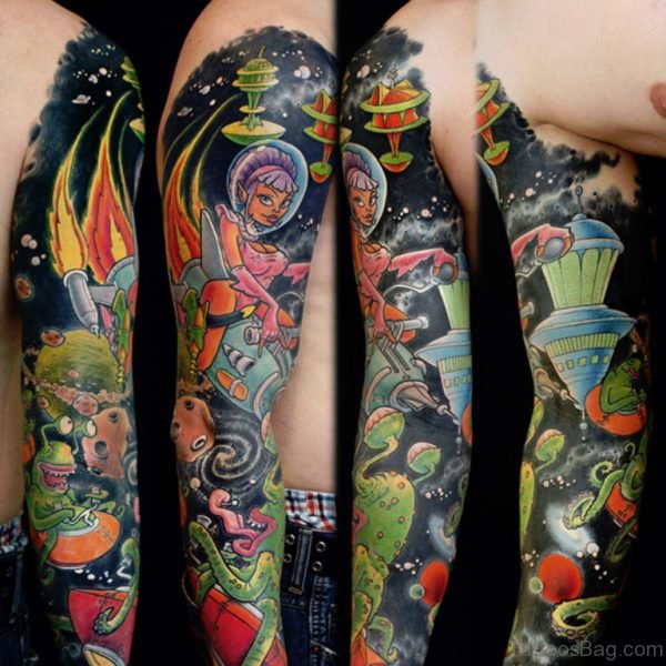 90s Cartoon Tattoo Sleeve - Best Tattoo Ideas