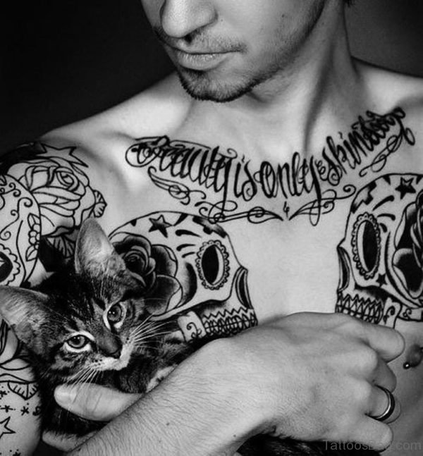 Cat And Skull Tattoo