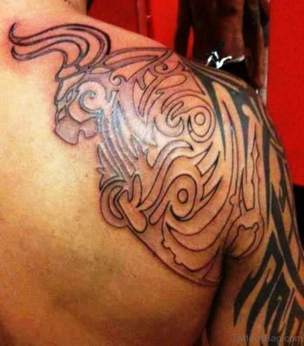Celtic Bull Tattoo On Shoulder