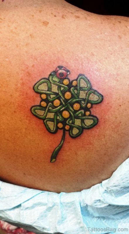 Celtic Clover Tattoo On Back