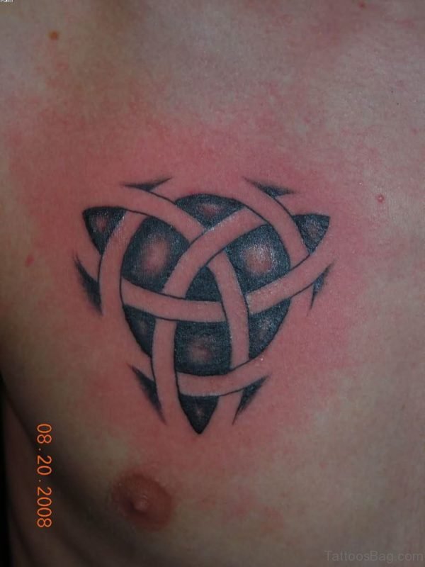 Celtic Knot Tribal Tattoo On Chest