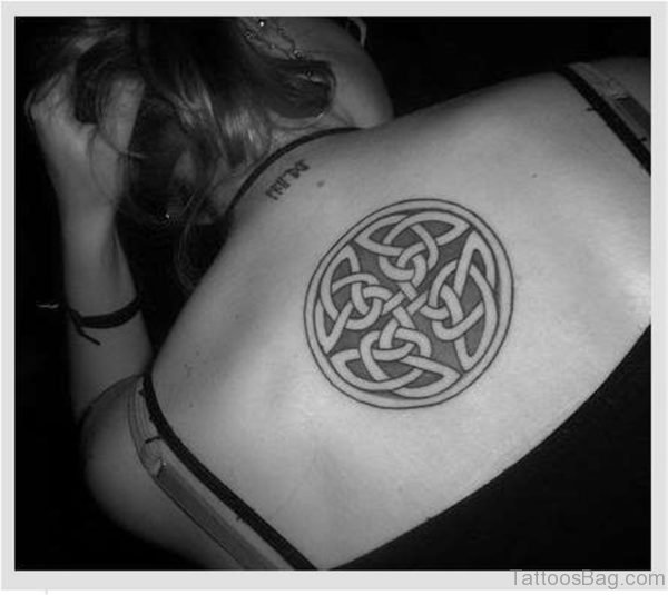 Celtic Tattoo On Upper Back