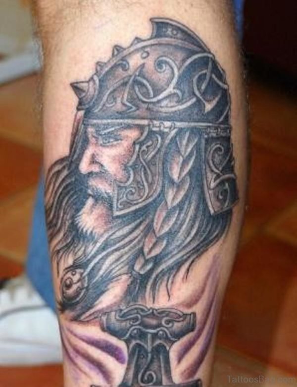 Celtic Viking Tattoo For Leg