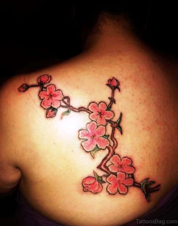 Cherry Blossom Flower Tattoo Design 