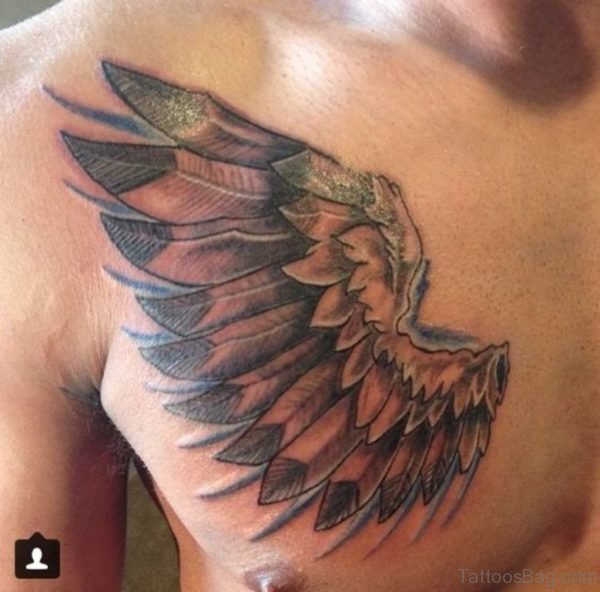 Chest Wing Tattoo