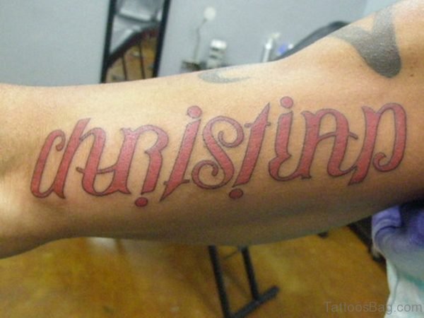 Christian Ambigram Tattoo