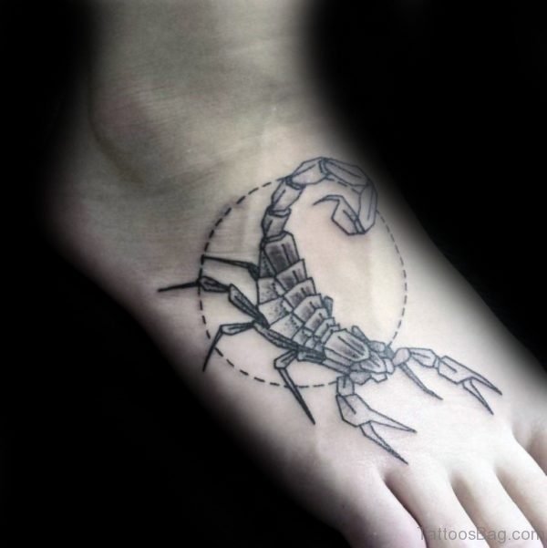 Circle Scorpion Tattoo