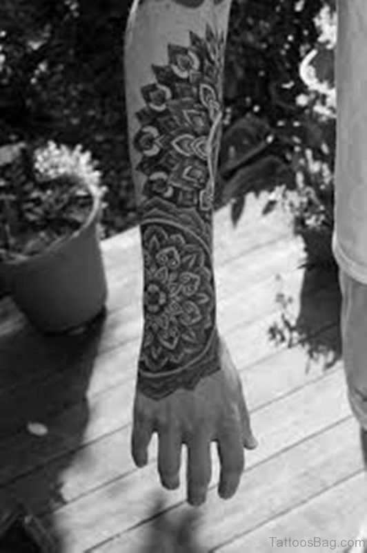 Classic Mandala Tattoo On Arm