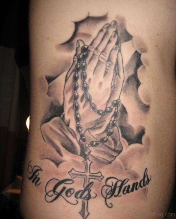 Classic Praying Hands Tattoo 