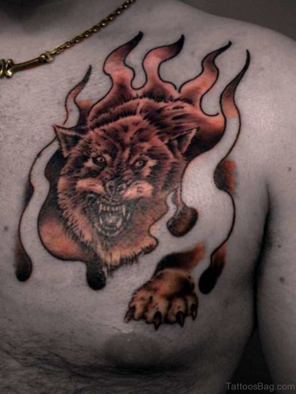 Classy Wolf Tattoo
