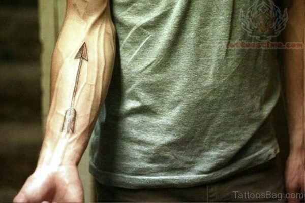 Clean Arrow Tattoo On Arm 