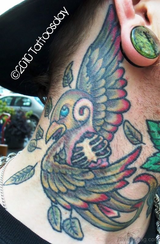 Colored Bird Tattoo Design