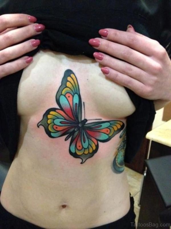 Colored Butterfly Tattoo