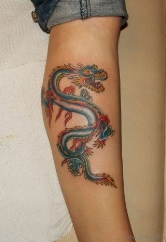 Colored Dragon Tattoo Image