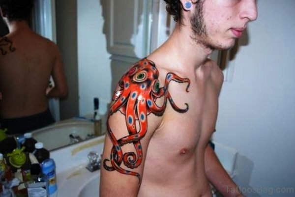 Colored Kraken Tattoo 