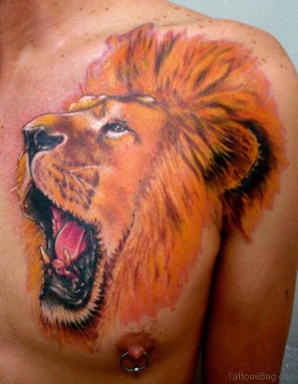 Colored Lion Tattoo