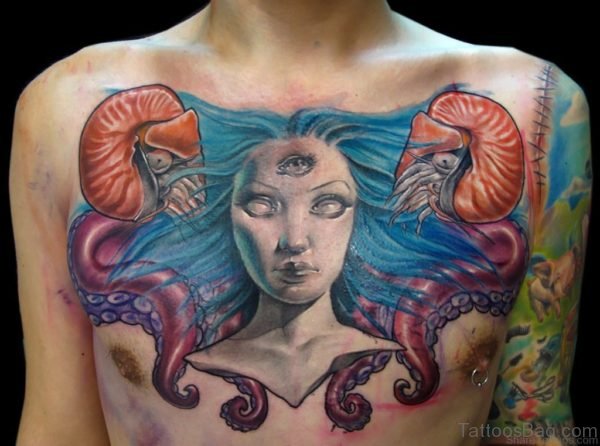 Colored Medusa Tattoo
