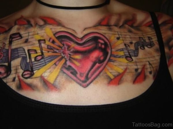 Colored Music Tattoo