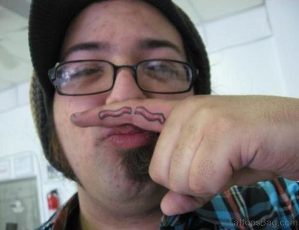 Colored Mustache Tattoo