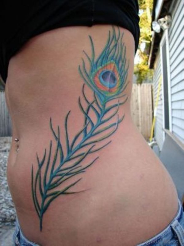 Colored Peacock Tattoo