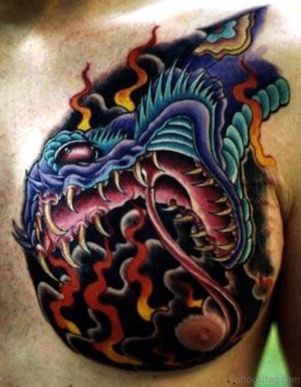 Colored Snake Tattoo