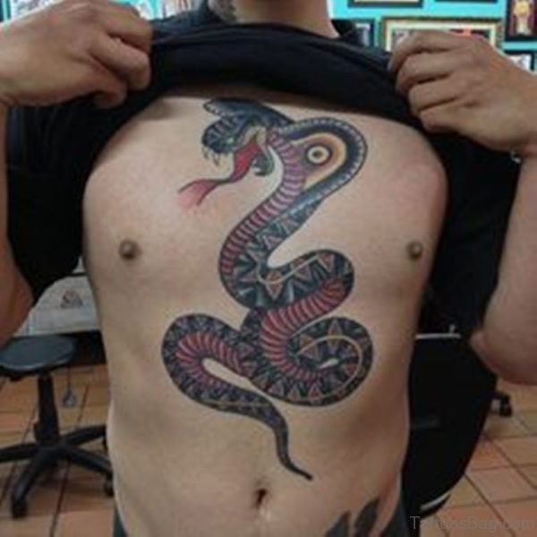 Colored Snake Tattoo Design