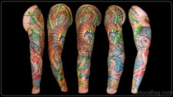 Colored Tiger Tattoo 