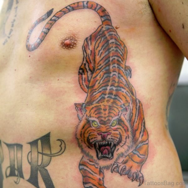 Colored Tiger Tattoo