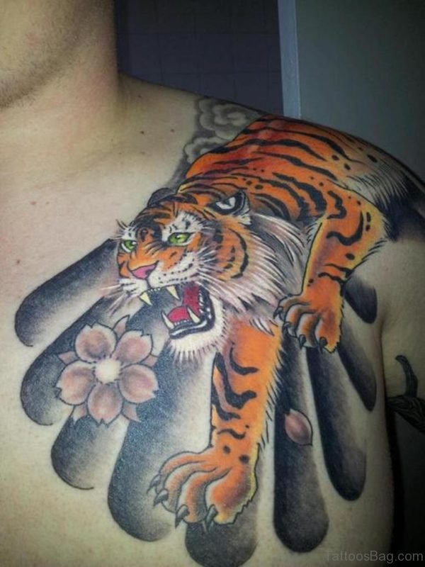 Colored Tiger Tattoo 