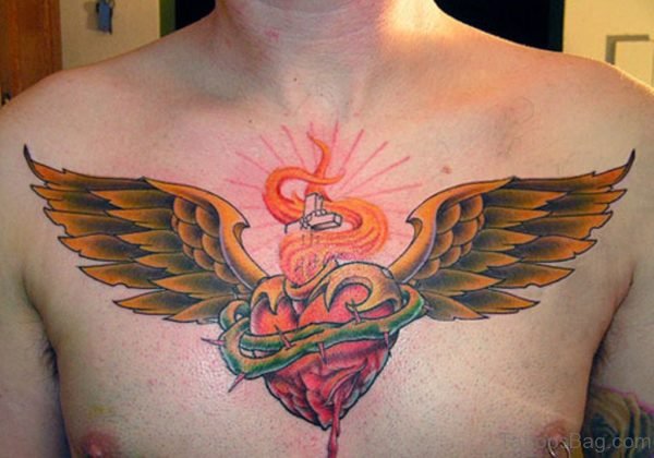 Colored Wings Tattoo