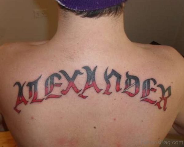 Colored Wording Tattoo