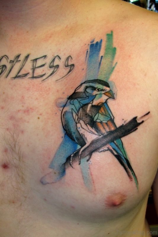 Colorful Birds Tattoo