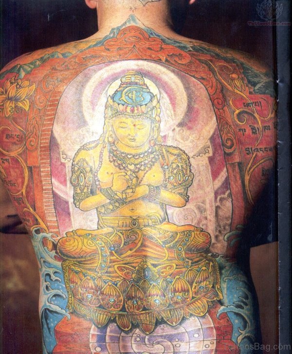 Colorful Buddha Tattoo 1