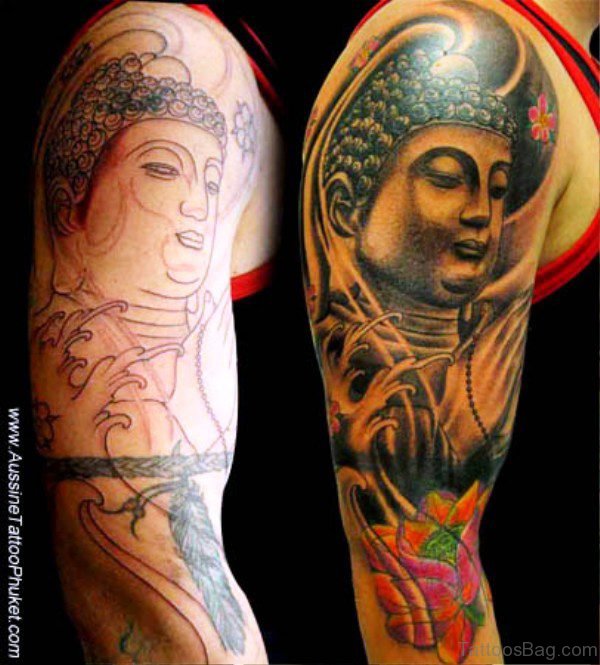 Colorful Buddha Tattoo